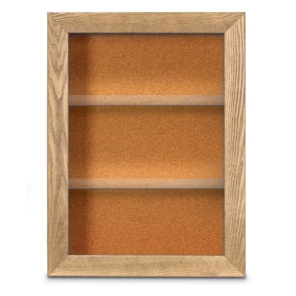 Outdoor Enclosed Combo Board, 42"x32", Black Frame/Black Porc & Surf